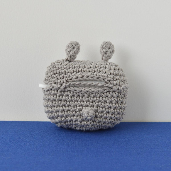 灰兔 AirPods Pro 保護套 | Amigurumi 帶矽膠保護套 第6張的照片