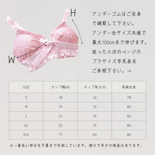 国産綿100％生地*ルナふんどしパンツ＆ブラセット*春うらら