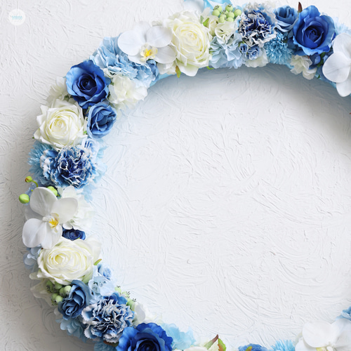 ニューボーンフォト用フラワーリース（直径約65cm） リース sarasa