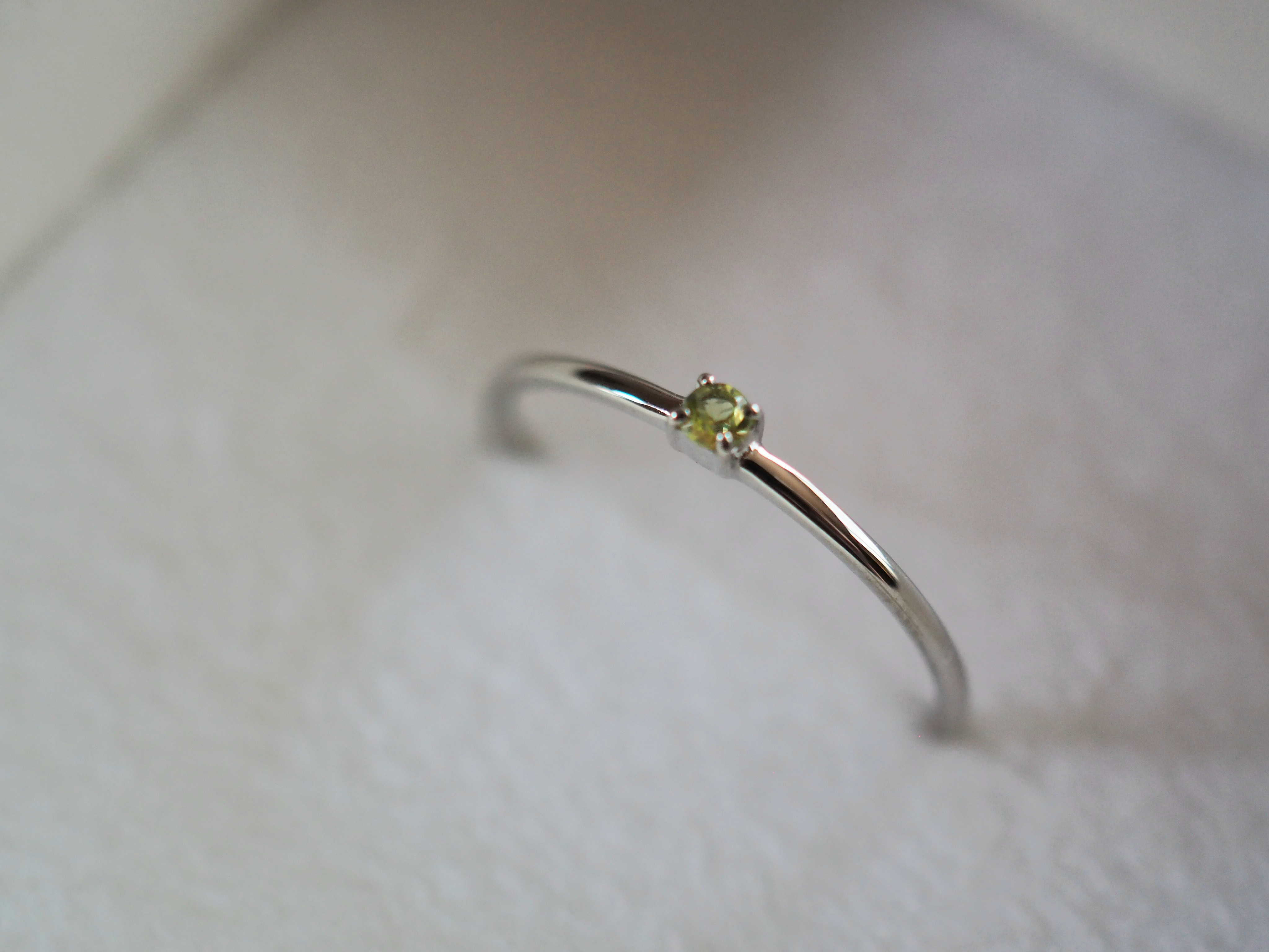 【選べる誕生石】  細いプラチナリング　 細いリング　天然石　 シンプルリング