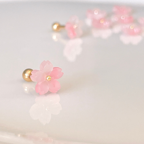 春支度 桜 サクラ ピンク ボディピアス 14G 16G 18G お花見 春