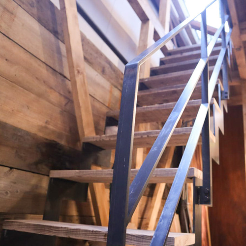 サイズ変更可能!IRON アイアン 階段 スケルトン 男前 インテリア おしゃれ Iron Stairs ＆ Iron Handrail]アイアン階段 日本製 アイアン