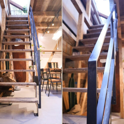 [Iron Stairs ＆ Iron Handrail]アイアン階段 日本製 アイアン手摺 スケルトン階段 -159- 2枚目の画像