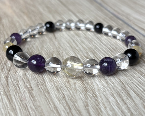 モリオンとアメジストと水晶で魔除けが最強化したかも！綺麗だしかっこいい！すごい！ モリオンとアメジストと水晶で魔除けが最強化したかも！綺麗だし