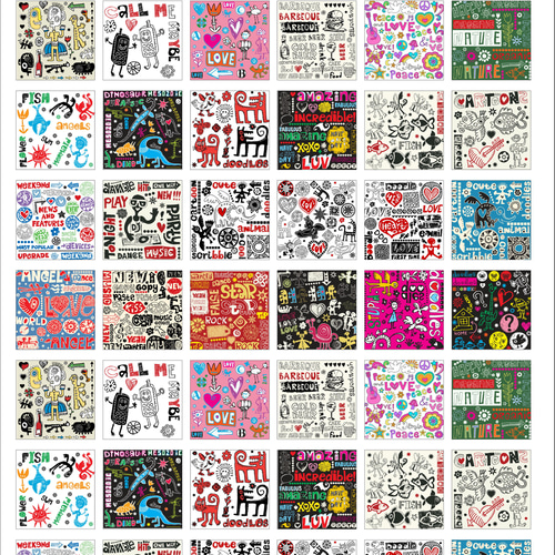 270）FUNKYでユニークなシール 48枚 シール Todaysspecial 通販 