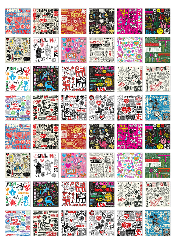 270）FUNKYでユニークなシール 48枚 シール Todaysspecial