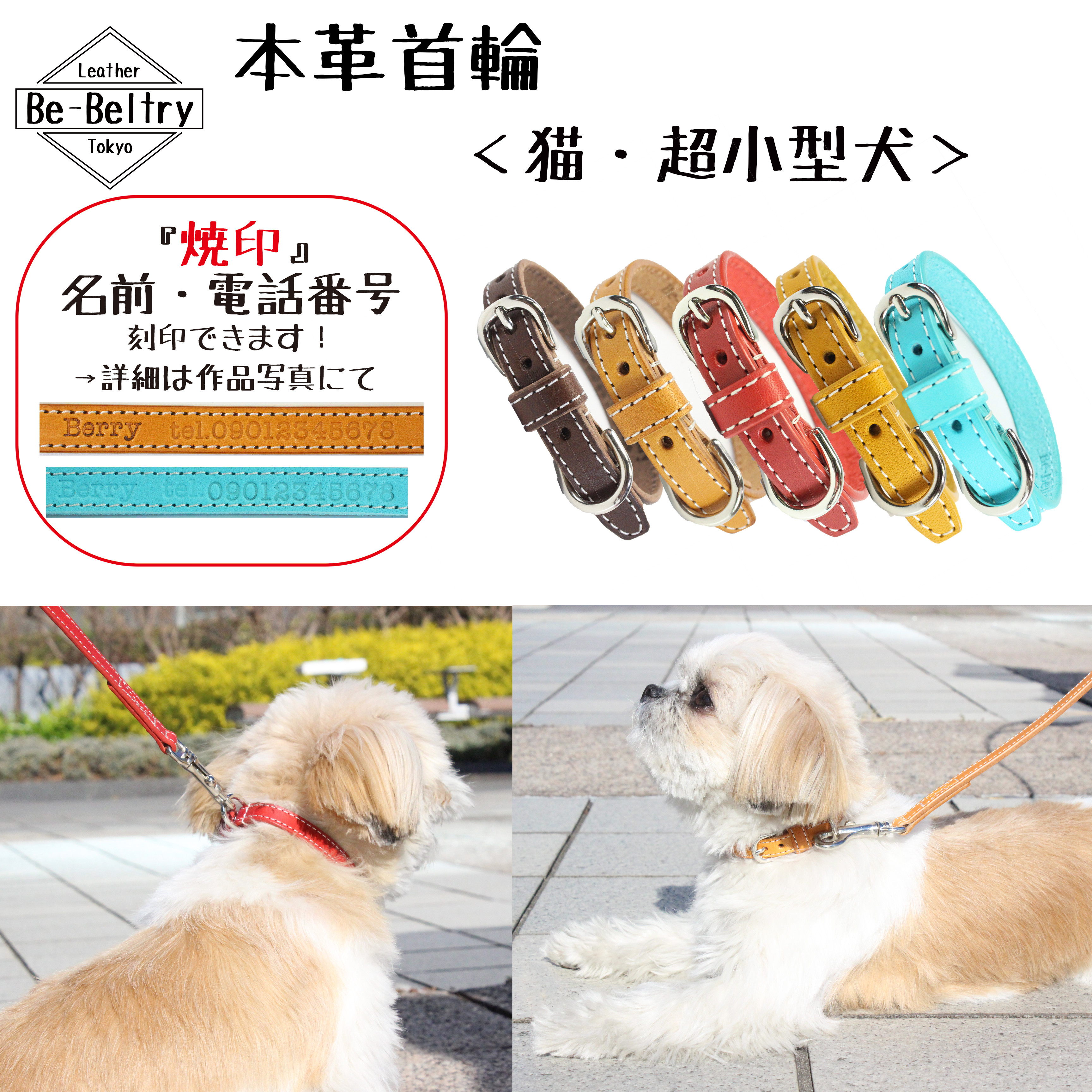 本革首輪まとめ売り100本 本革首輪の経年変化 - 姫路レザー whim(ウィム)