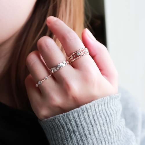 MR85】5本セット トレンド 豪華な重ね付け ピンクゴールド