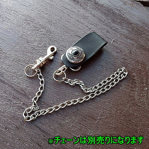 コンチョ付きベルトループ 男女兼用 バイカー メタル ロック パンク 本