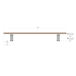 壁付け折りたたみテーブル90cm×30cm サイズ90cm×40cm変更可能　ウォルナット板目シート 11枚目の画像