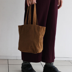 [Made-to-order] Onomichi 帆布咖啡色手提袋-French Roast- [B5] 第2張的照片