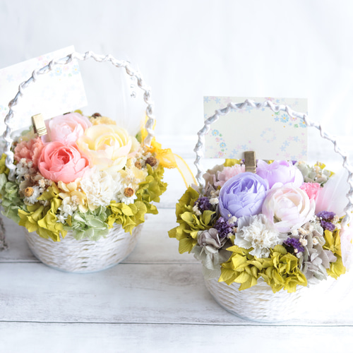 【即購入可能】母の日プリザバスケット 予約販売】早割＊母の日 華バスケット＊こぼれる花籠