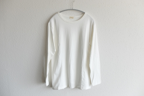 【售完即止】yohaku TUTU 長袖 T 卹 | 米白色 | 男女皆宜 3 種尺寸 第1張的照片