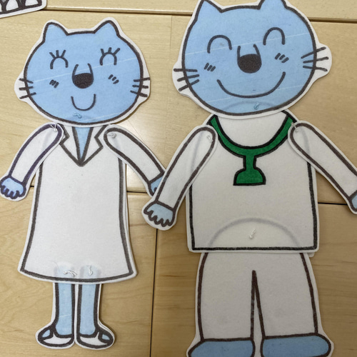 完成品 パネルシアター ねこのお医者さん ねこのおいしゃさん