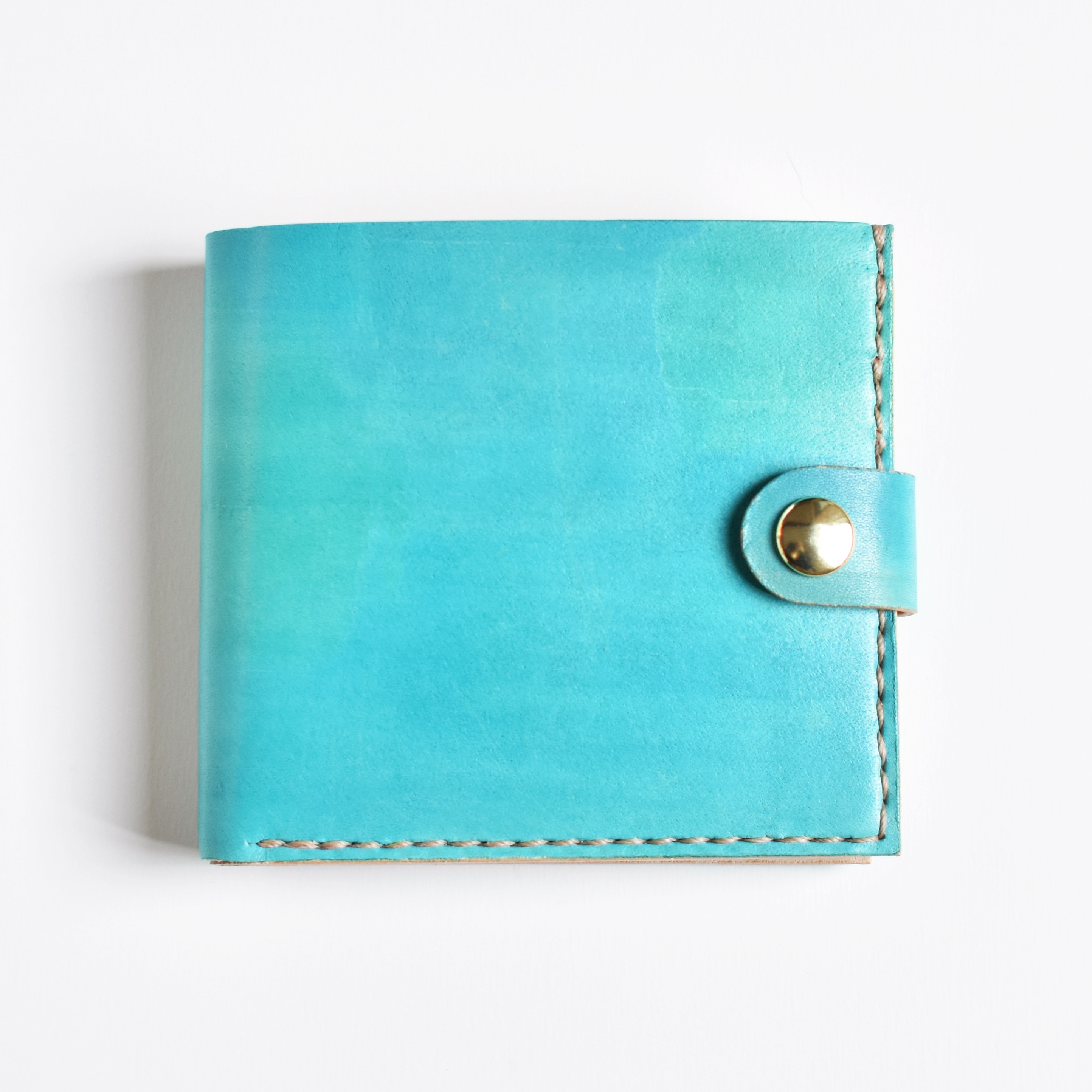 革の手染め財布 「Under the Sea（二つ折り財布）」