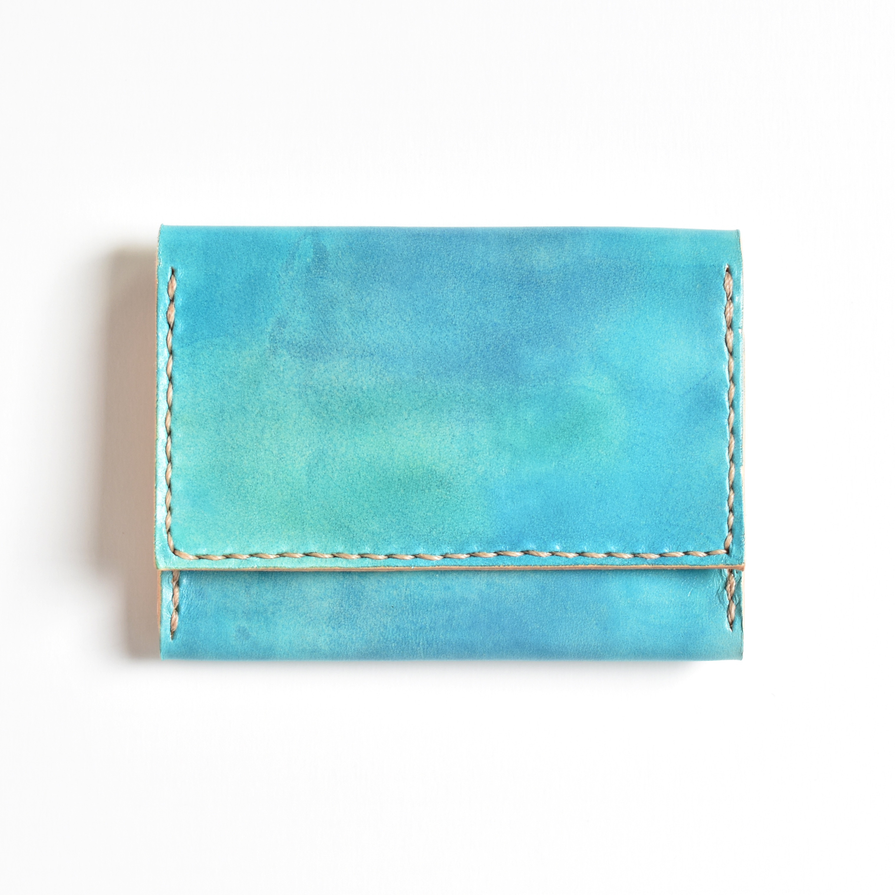 革の手染めカードケース 「Under the Sea  No.288（名刺入れ）」