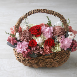 母の日オススメ Flower basket redrose 4枚目の画像
