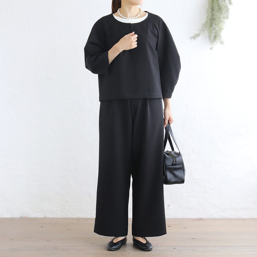 フォーマル》洗える2点セット コクーン袖ジャケットとストレートパンツ