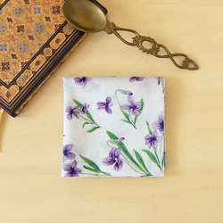 紫羅蘭色手帕 - 棉質，稍大 - 也可用作圍巾 第1張的照片