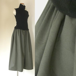 [シームポケット]＊出番多し! デイリーエース＊チノクロスのガウチョパンツ[11色展開]オリーブ/チャコールグレー/～ 6枚目の画像