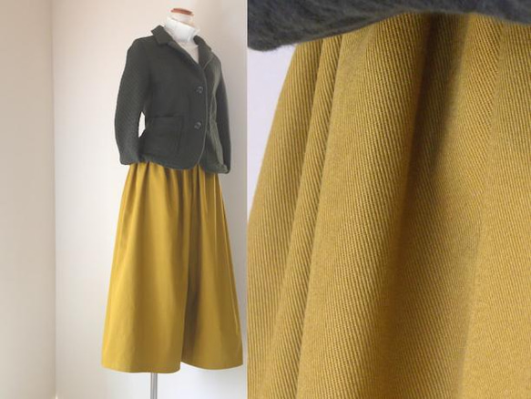 [シームポケット]＊出番多し! デイリーエース＊チノクロスのガウチョパンツ[11色展開]オリーブ/チャコールグレー/～ 11枚目の画像