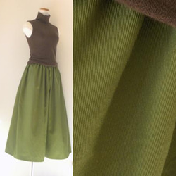 [シームポケット]＊出番多し! デイリーエース＊チノクロスのガウチョパンツ[11色展開]オリーブ/チャコールグレー/～ 12枚目の画像