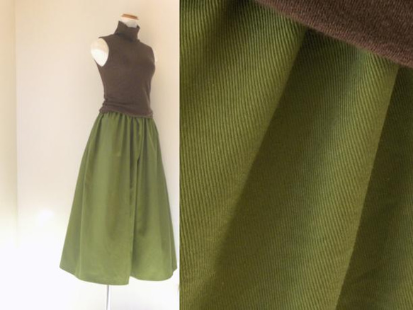 [シームポケット]＊出番多し! デイリーエース＊チノクロスのガウチョパンツ[11色展開]オリーブ/チャコールグレー/～ 12枚目の画像