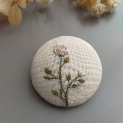 即購入❌]くるみボタン 刺繍 フェルト フェルト ハンドメイド