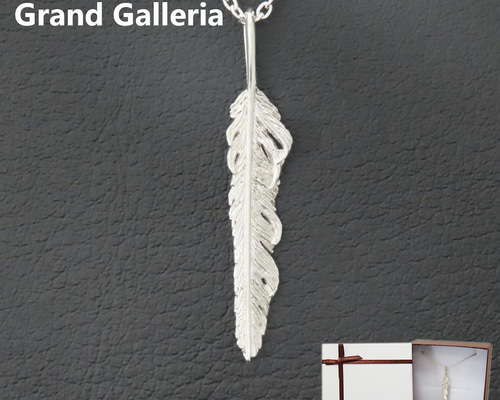 風切羽フェザーネックレス シルバー925【刻印無料】 風切羽 フェザー