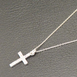 クロスネックレス シルバー925 ピンク キュービックジルコニア 十字架 クロス ネックレス ペンダント キラキラ 透明 4枚目の画像