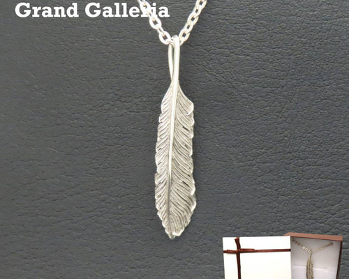 フェザーネックレス シルバー925 【刻印無料】 フェザー 羽 羽根