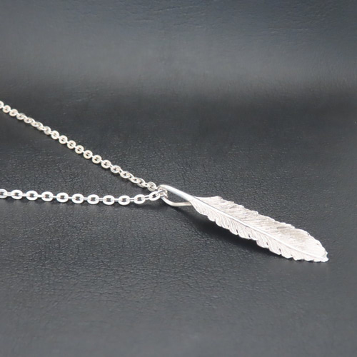 フェザーネックレス シルバー925 【刻印無料】 フェザー 羽 羽根