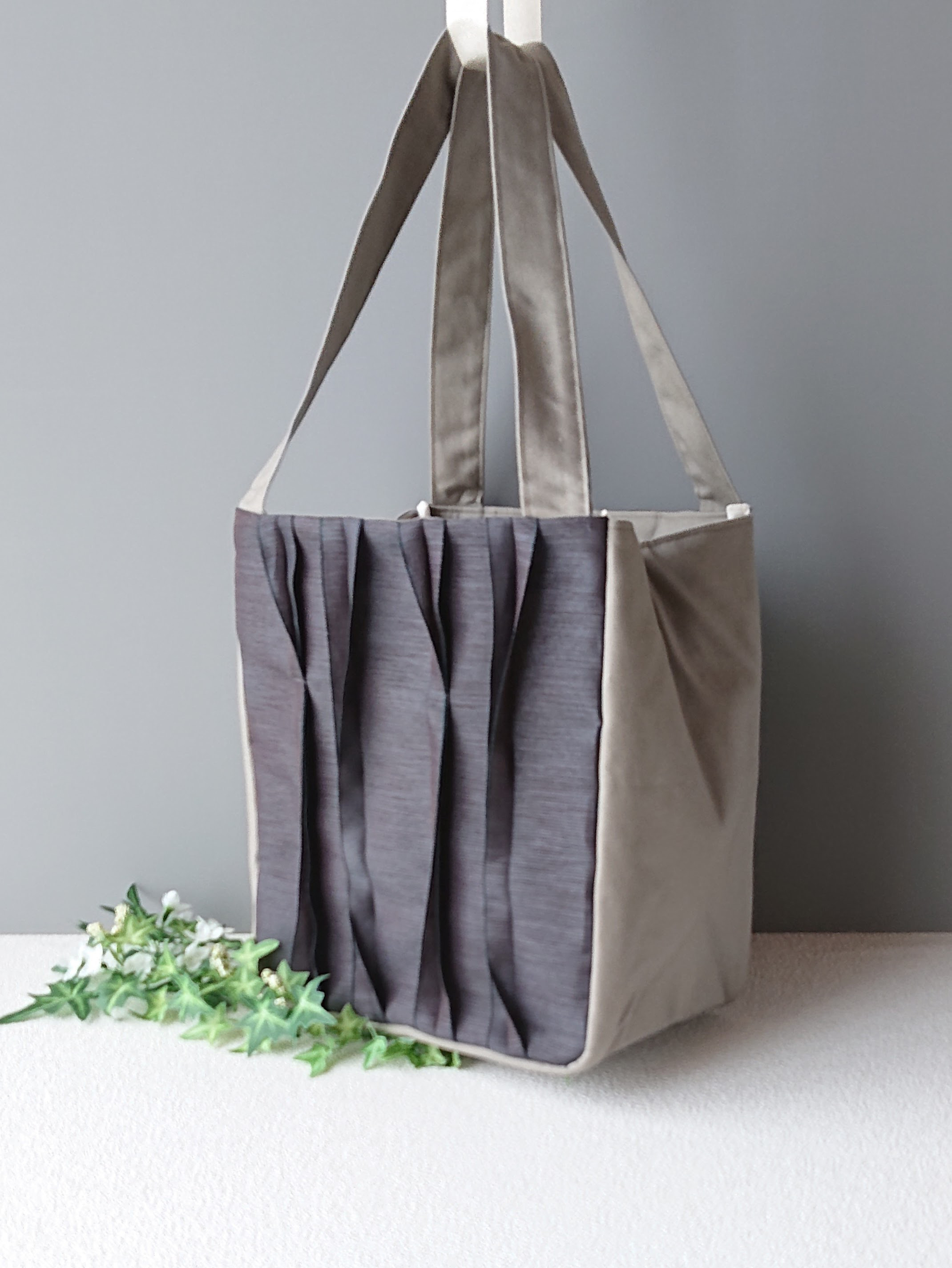 【一点もの】帆布と畳縁のタックバッグ