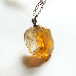 黃水晶礦物石項鍊 [可用石頭/可用金屬配件] 手工天然石材配件 第5張的照片