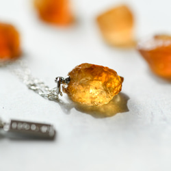 黃水晶礦物石項鍊 [可用石頭/可用金屬配件] 手工天然石材配件 第4張的照片