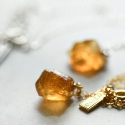 黃水晶礦物石項鍊 [可用石頭/可用金屬配件] 手工天然石材配件 第6張的照片