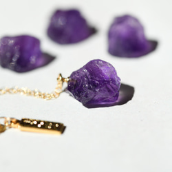 紫水晶 (紫水晶) 礦物寶石項鍊 [可用石頭/可用金屬配件] 手工天然石材配件 第1張的照片