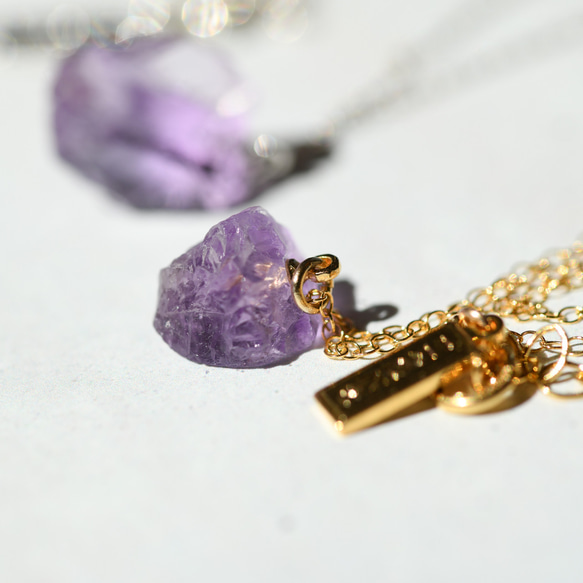 粉紅紫水晶礦物寶石項鍊 [可用石頭/可用金屬配件] 手工天然石材配件 第6張的照片