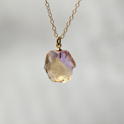 紫黃晶礦物石項鍊 [可用石頭/可用金屬配件] 手工天然石材配件 第7張的照片
