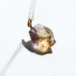 紫黃晶礦物石項鍊 [可用石頭/可用金屬配件] 手工天然石材配件 第5張的照片