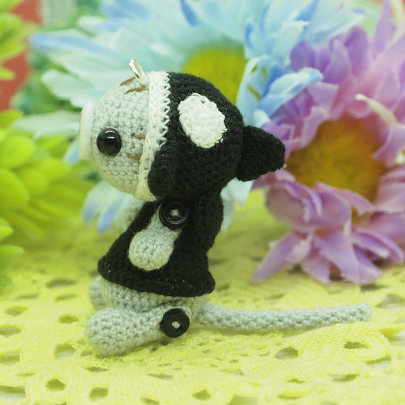 【訂做】Orca Kigurumi坐Amigurumi吊飾【內19種動物】 第3張的照片