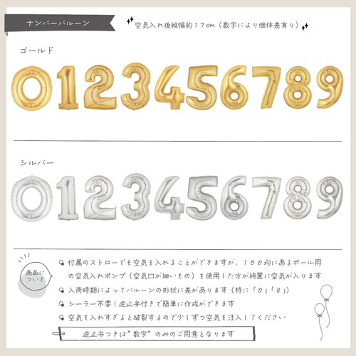 複数割】ナンバーバルーン 数字風船 プロップス 名入れオーダー