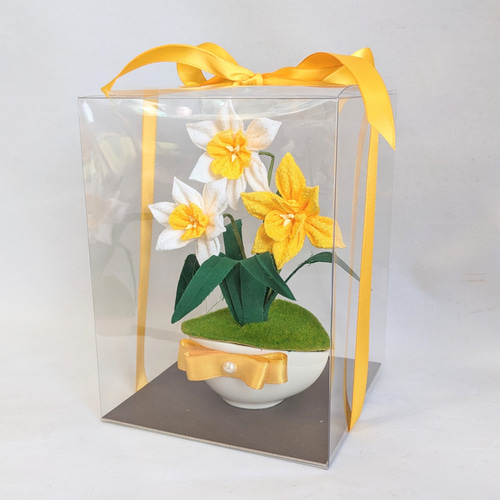 つまみ細工 水仙 アートフラワー HANAKAGO 花かご 通販 11515944