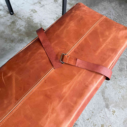 ＼送料無料／[Bench Cushion]ベンチクッション ベンチ取付 カバー 馬革 コーデュロイ 帆布 -160- 10枚目の画像