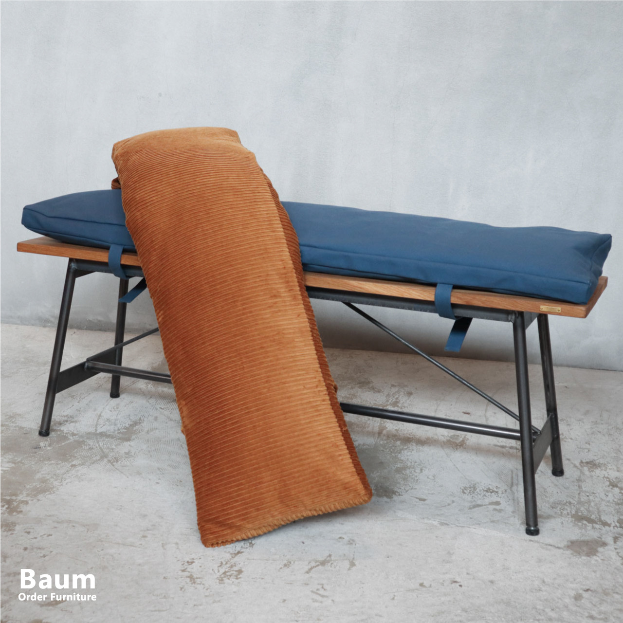 Bench Cushion] ベンチクッション クッション 馬革 プルアップレザー
