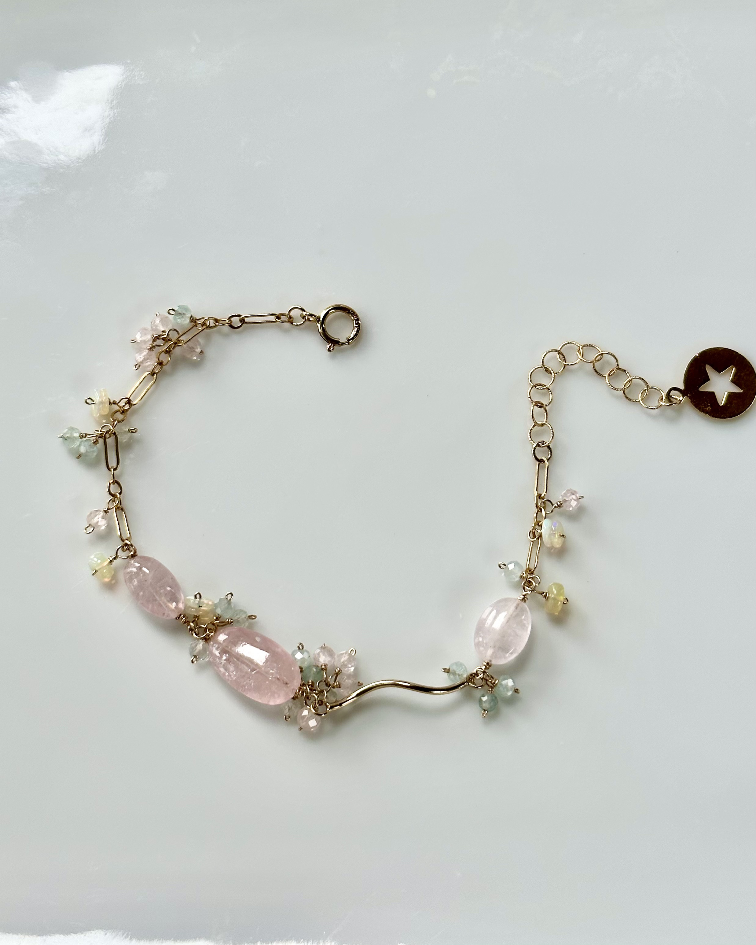 bouquet 〜花束〜　モルガナイトのk14gfブレスレット