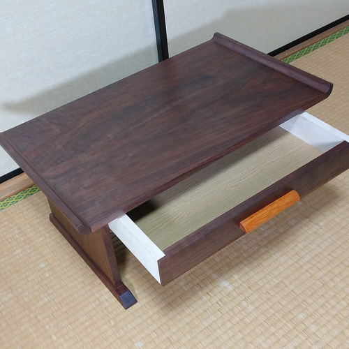 ☆受注製作☆ 経机、文机(天然木：ウォールナット、オイル仕上げ) 机