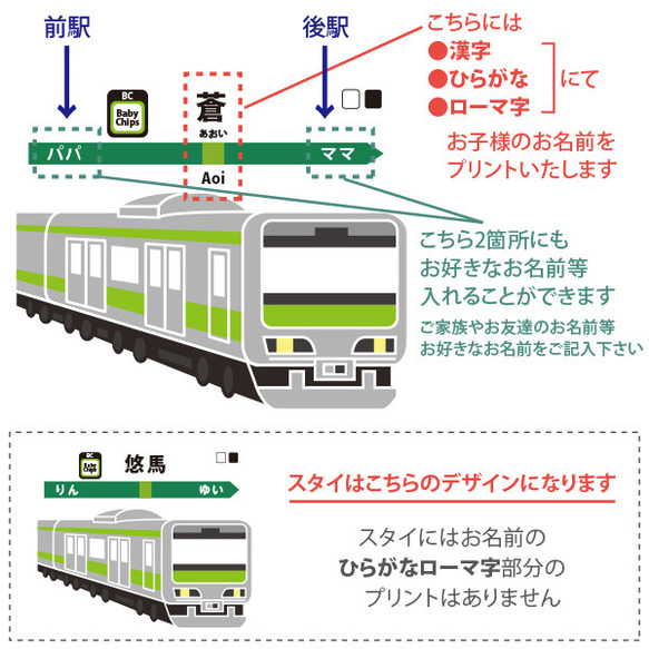 【メール便送料無料】名入れ スタイ【走る電車】［bib-vehicle61］シンプル 出産祝い プレゼント 2枚目の画像