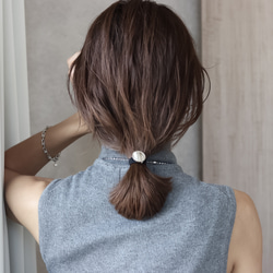 wave coin hair ring｜gold｜アレルギー対応 10枚目の画像