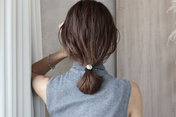 wave coin hair ring｜gold｜アレルギー対応 10枚目の画像